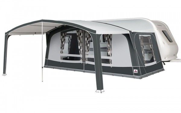 Dorema Octavia Aluminium Canopy attached to a caravan