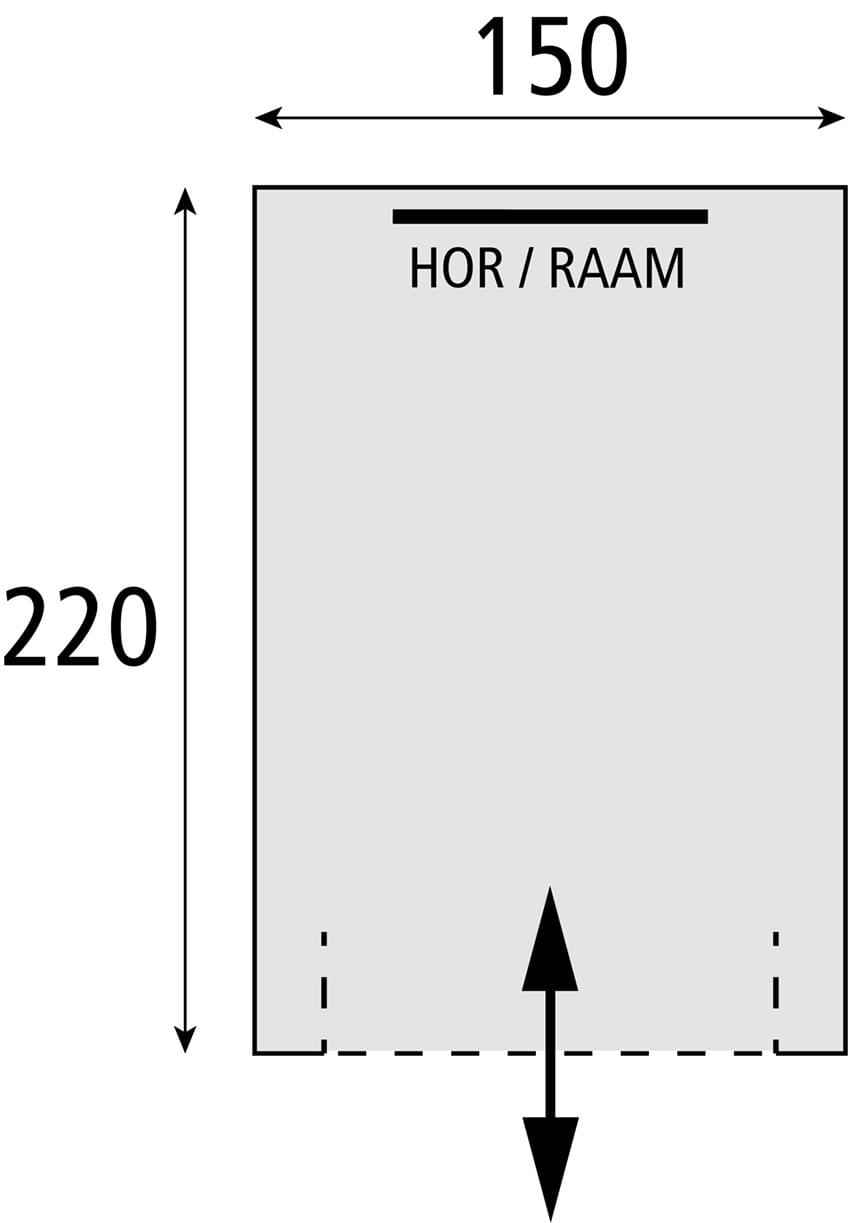 Bardani Faro storage tent floor plan with dimensions