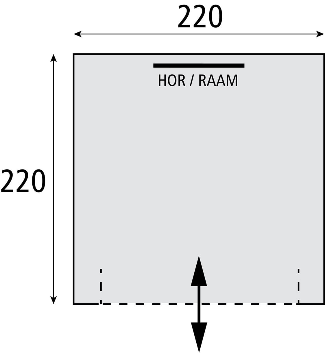Bardani Picasso storage tent floor plan with dimensions