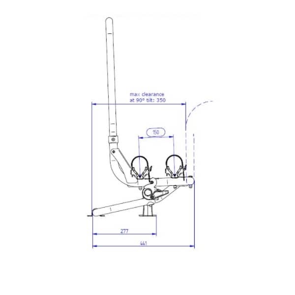 Thule Caravan Smart bike fastening detail